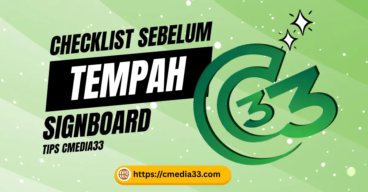 Checklist Sebelum Tempah Signboard Kedai