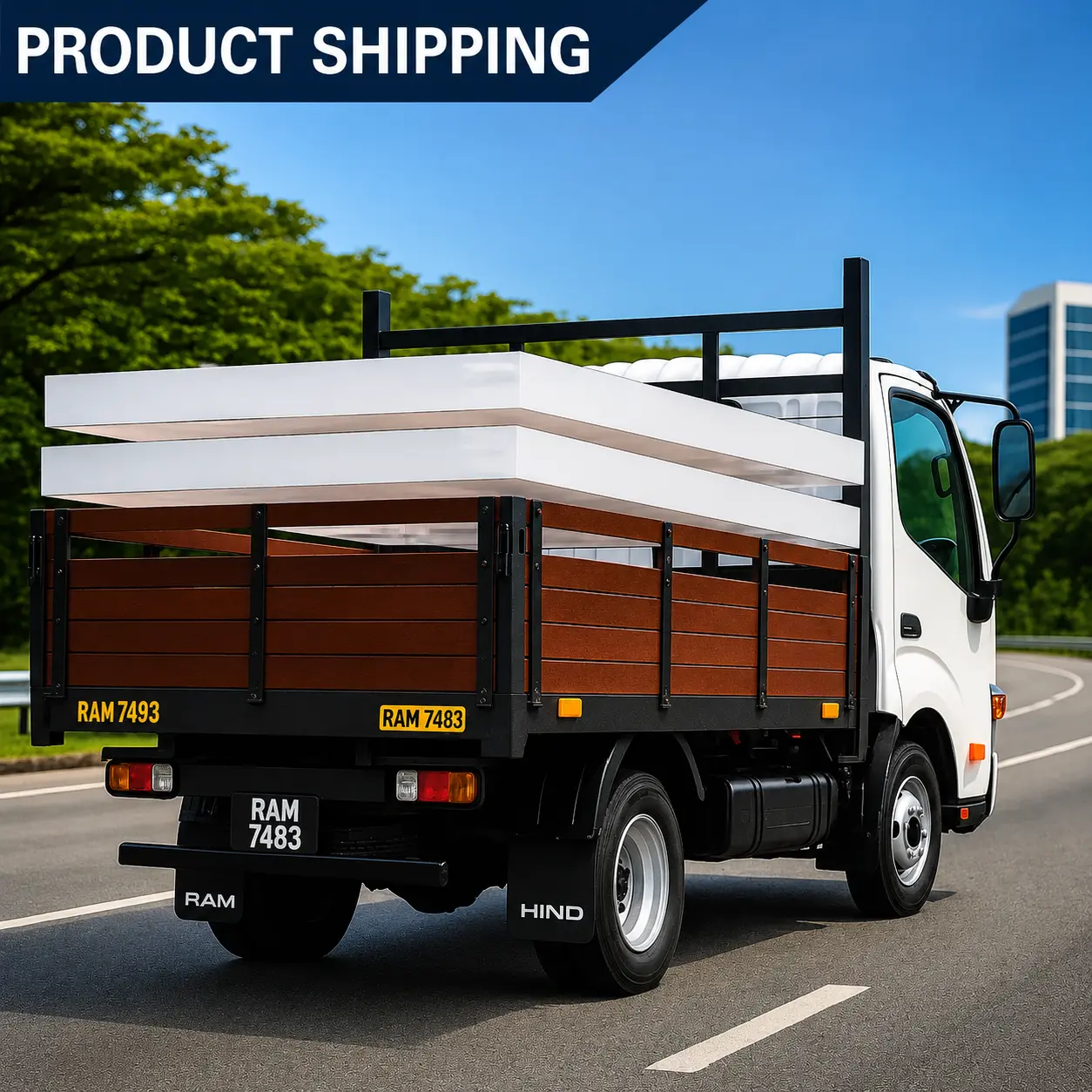 Product shipping service for signboards, lightboxes, and commercial signage materials using secure transportation in Malaysia