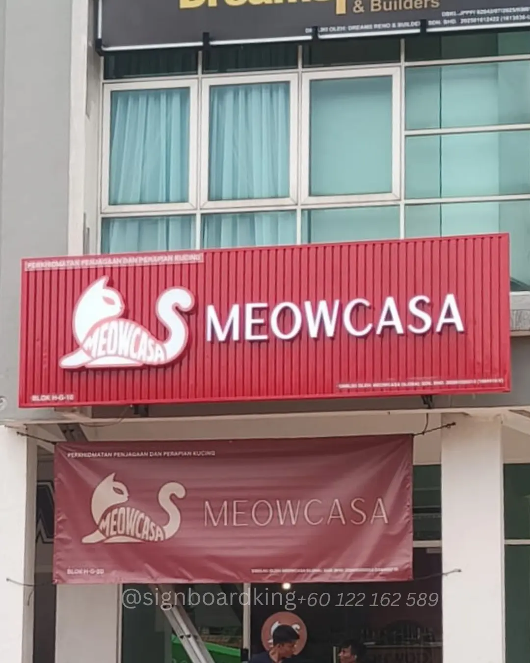 3D Frontlit Signboard Installation for MeowCasa