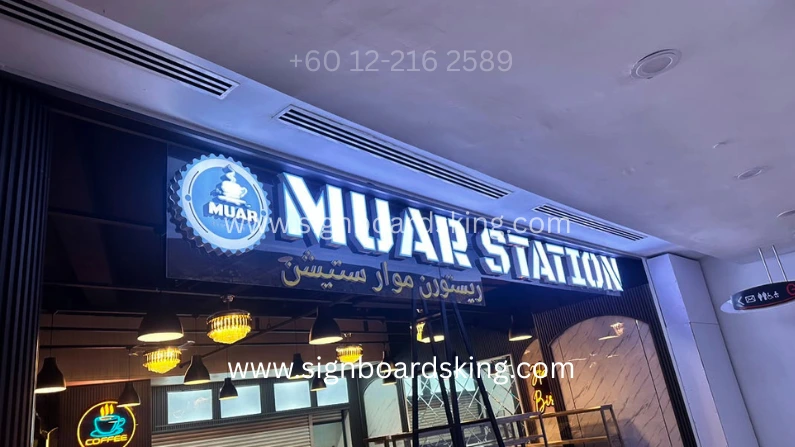3D Frontlit Signboard Installation for Muar Station