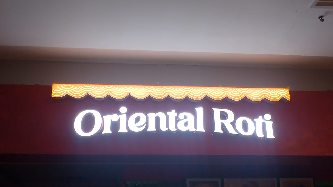 3D Frontlit Signboard Installation for Oriental Roti