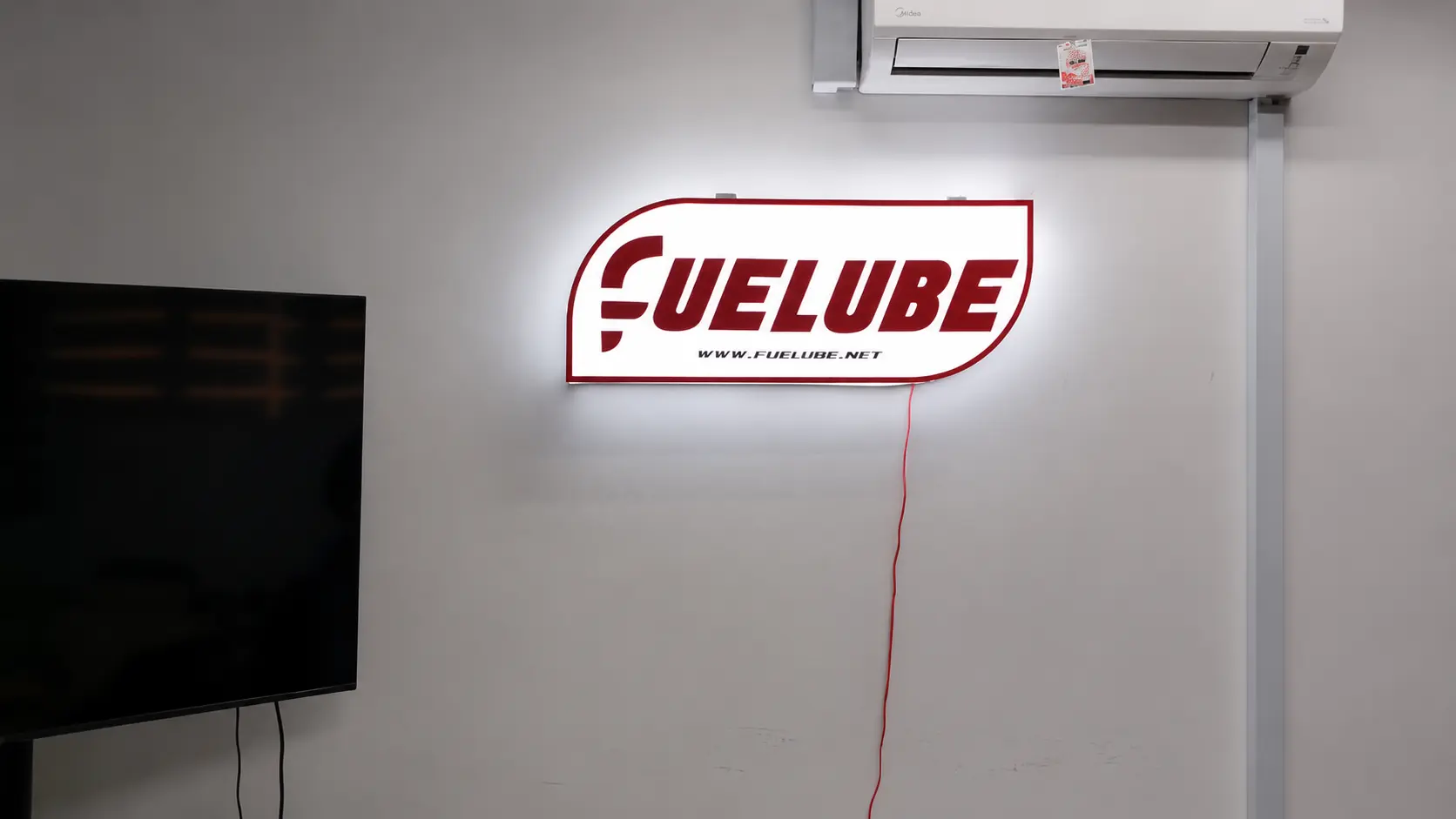 Lightbox signboard for Fuelube with bright LED lighting and modern commercial branding design  Title Attribute: