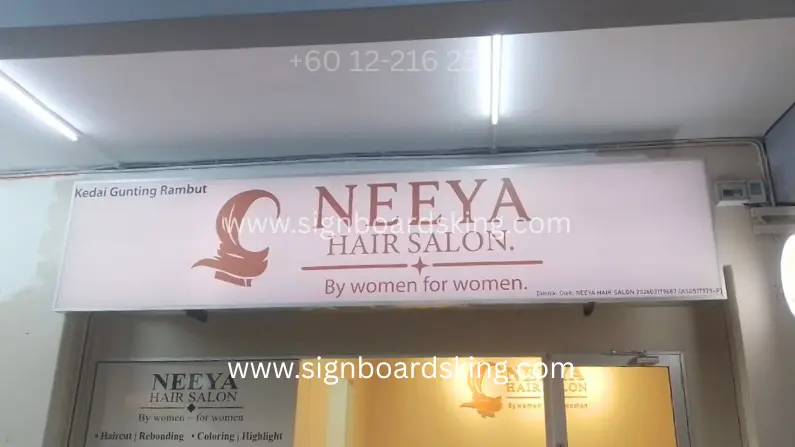 Neeya Hair Salon LED Lightbox Signboard