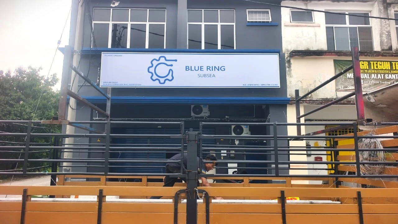 signboard Pejabat Urusan Blue Ring office signage Malaysia 